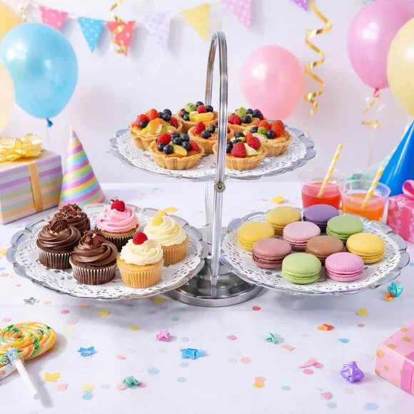 Vintage three tier serving tray - Picture 1 of 6